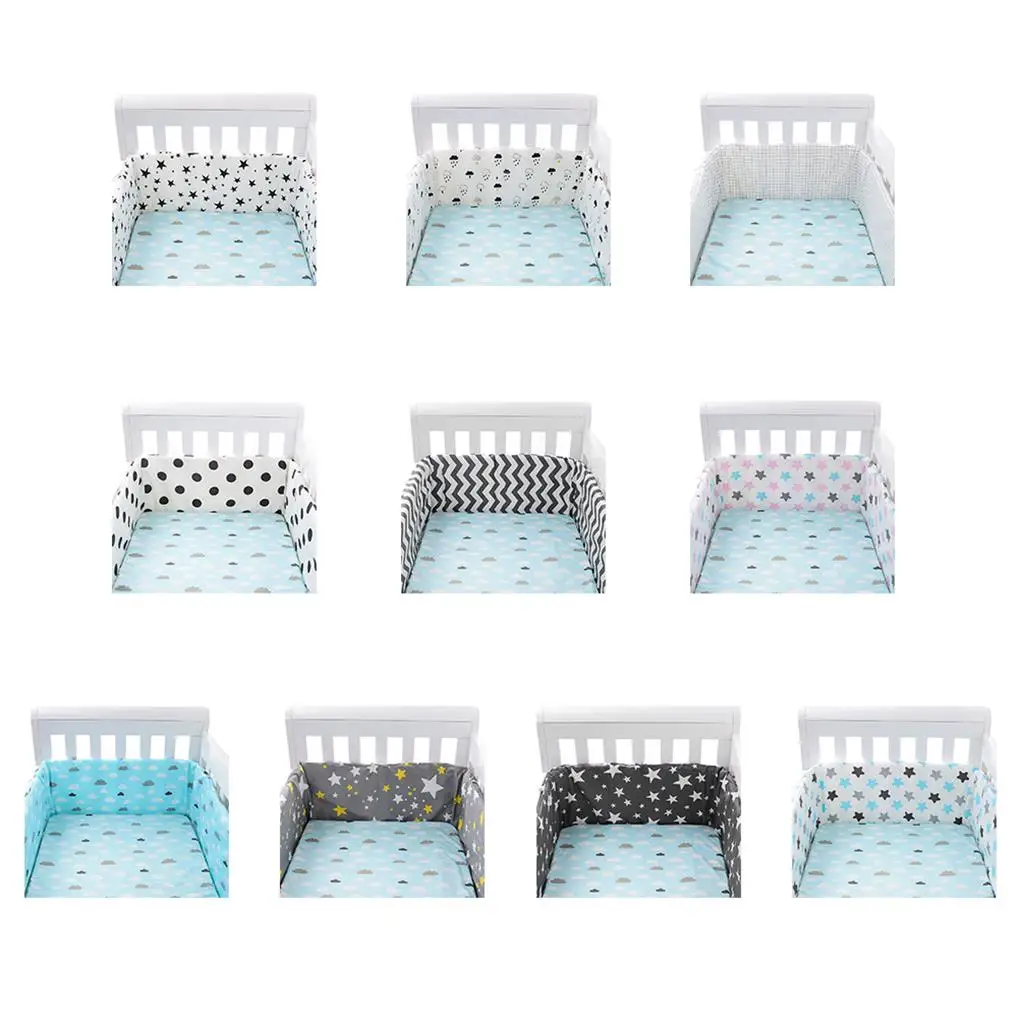 

Cushion Bumper Several Patterns Removable Pad Anti-collision Guard Detachable Design Shockproof Cloth Bumpers Blue Stars