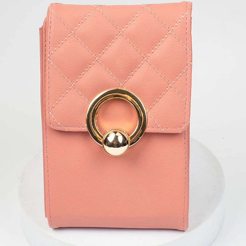 

Female Fashion High Quality Single Shoulder Bags Ladies Pure Color Large Capacity Leather Crossbody Purse Women Mobile Phone Bag