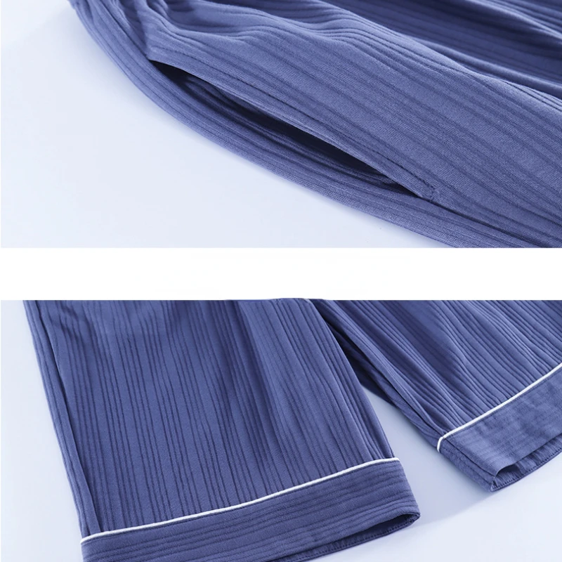 Pajamas Men's 2023 Summer New Products Thin Short-sleeved Can Be Worn Outside Home Service Loose Casual Suit Leisure Nightwear