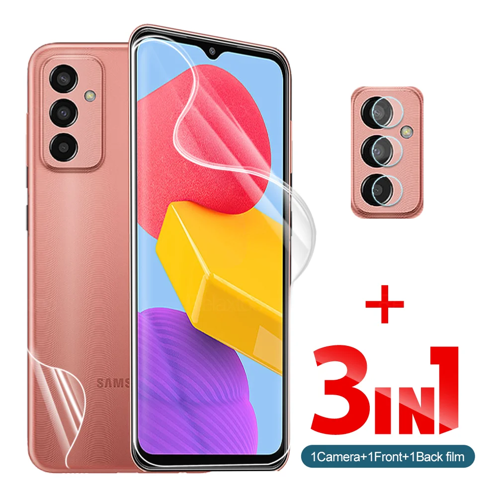 

3-в-1 Передняя и задняя Гидрогелевая пленка для Samsung Galaxy M13 6,6 '', защита для экрана объектива для Galaxy M23 M32 M33 M52 M53, защитная пленка