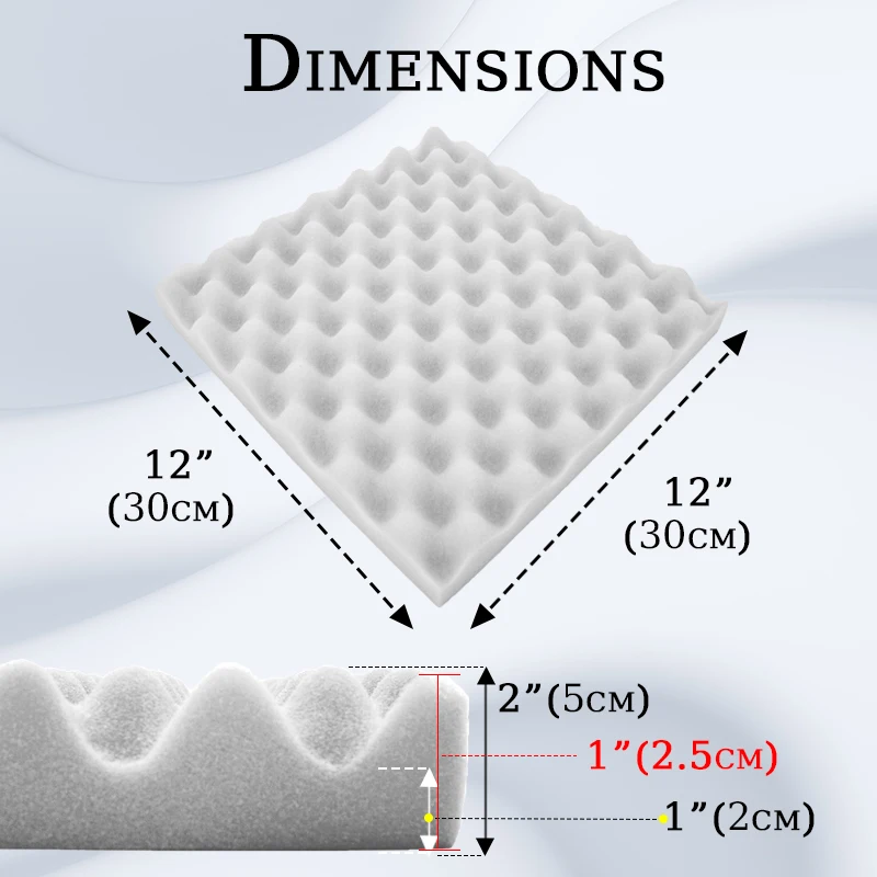 Акустическая пена TOUO яичный желоб звукоизоляционная 6/12/24 шт. музыкальная студия