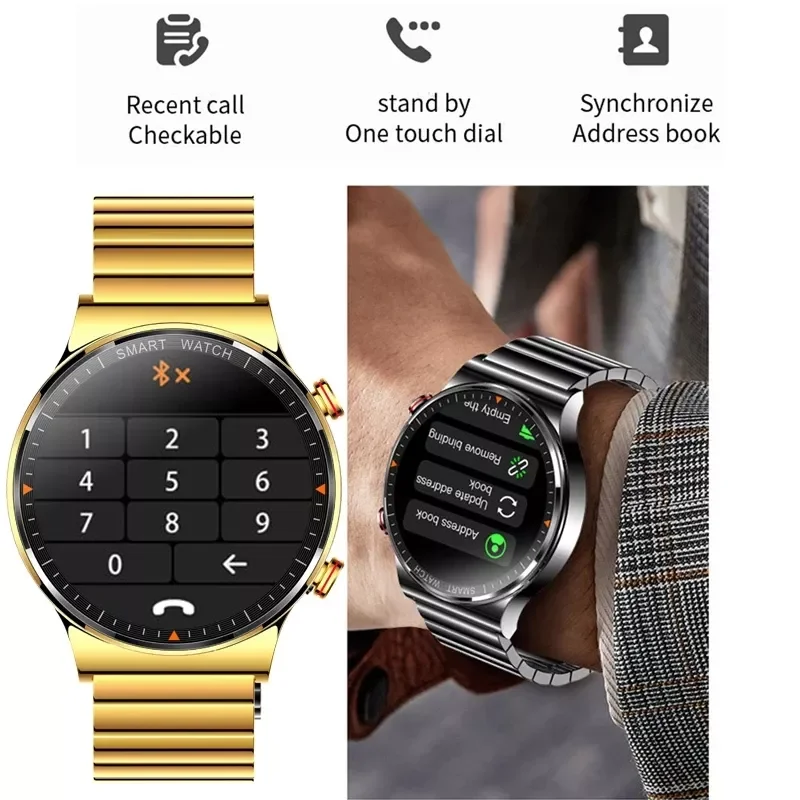 

Smart Watches Men 454*454 HD 1.39 inch display Bluetooth Call IP68 Waterproof Music Player Link Bluetooth Headset Smartwatch Men