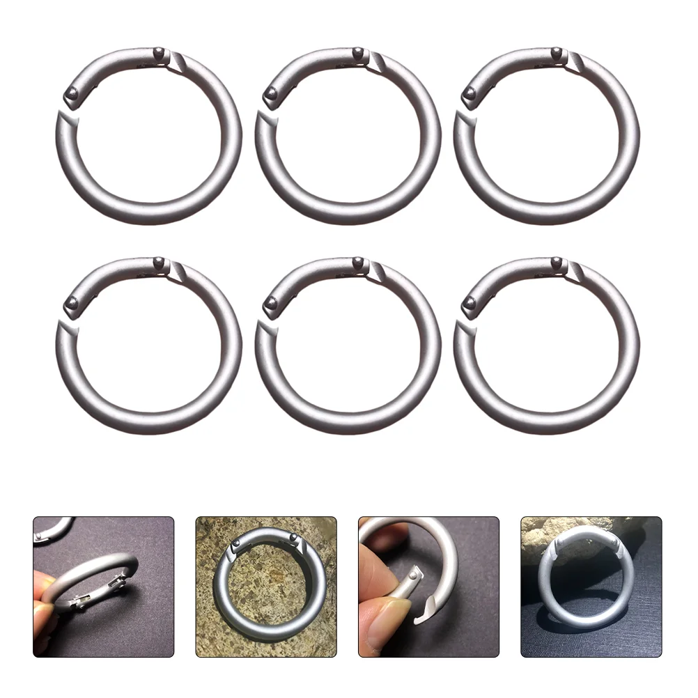 

Buckle Spring Round Climbing Carabiner Ring Clip Snap Hooks Key Keyring Outdoor O Locking Metal Alloy Aluminum Buckles Gate