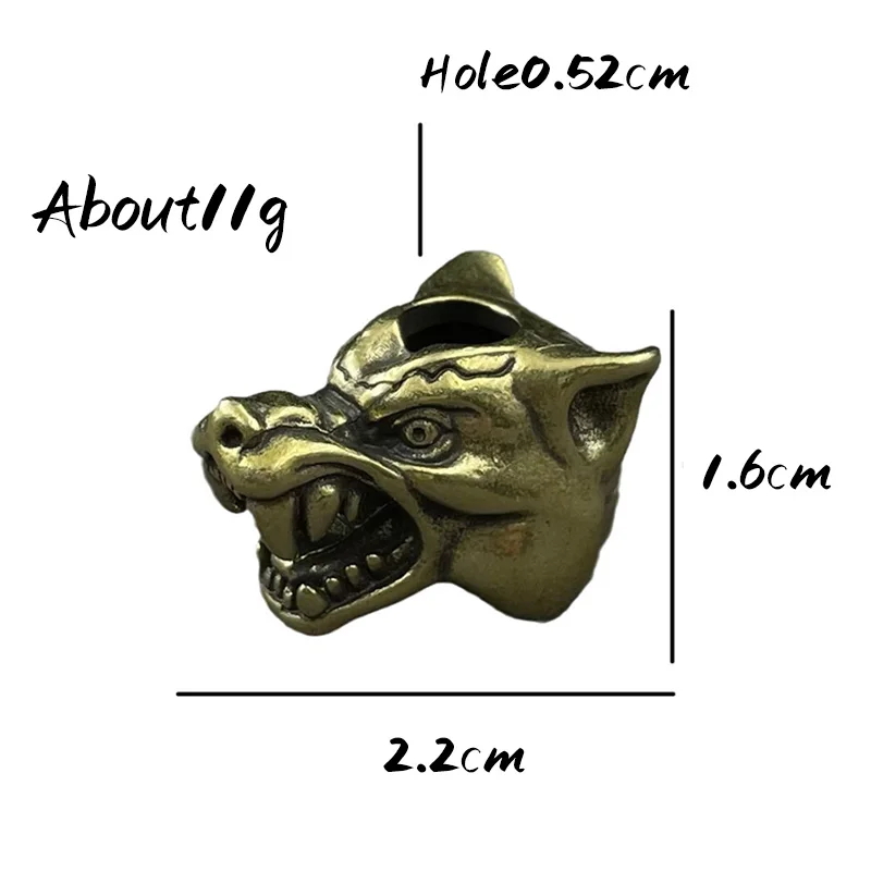 Латунный кулон-фигурка волка