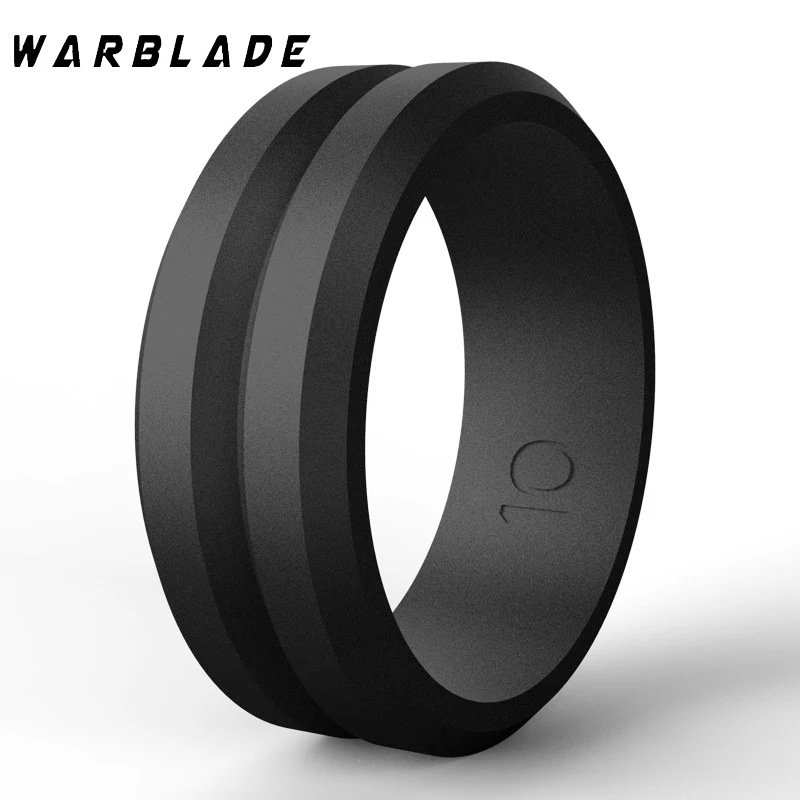 

WarBLade 8 мм силиконовые кольца V-groove гипоаллергенные гибкие спортивные мужские свадебные резинки пищевой класса FDA силиконовые кольца на пале...