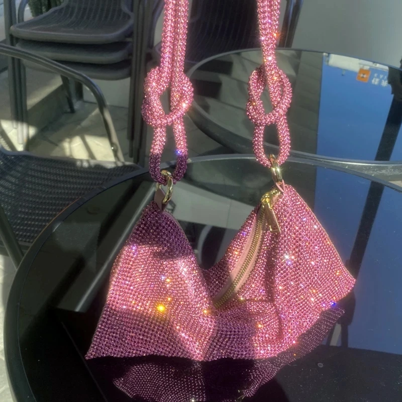 

Вечерняя Сумка-клатч Стразы с ручками, свадебные кошельки и сумочки с кристаллами для уживечерние, роскошная дизайнерская сумка-хобо через плечо