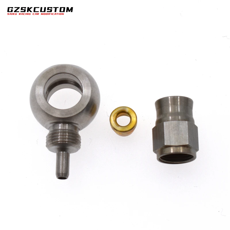 Универсальный концевой переходник AN3 10,2 мм для гидравлического тормоза двигателя из нержавеющей стали, для тормозного соединения мотоцикла, длина 30,6 мм