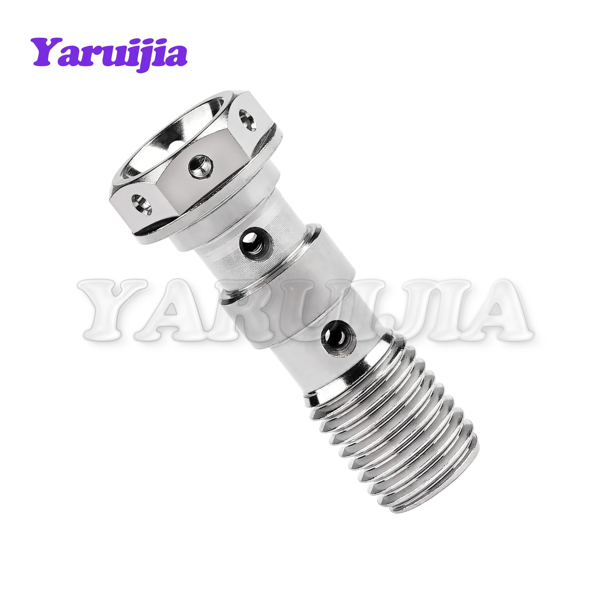 

Титановый болт Yaruijia шаг M10 1,0/1,25 с двойным отверстием, фланец для слива масла, винт для масляной трубки с фрикционным тормозным суппортом