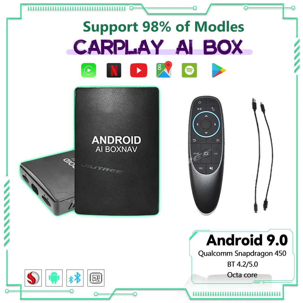 

Multimedia AI Carbox For Volkswagen Kia Toyota Volvo ford Audi Benz Jaguar Peugeot Netflix Android Box 4+64G Audio Navigation