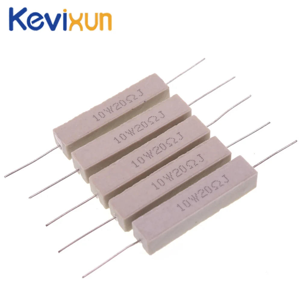 10pcs 10W 5% Cement Resistor Power Resistance 0.1 ~ 10K 0.1R 0.5R 10R 50R 0.22 0.33 0.5 1 2 5 8 10 15 20 25 30 100 1K 2K 3K ohm