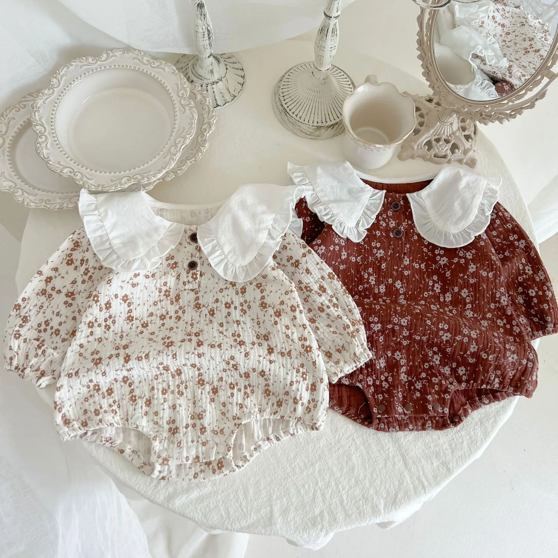 

Fashion Baby Girls Romper Fall Floral Romepr Overall Newborn Girls Cute Bodysuit Newborn Clothes Infant Clothing 0-24m