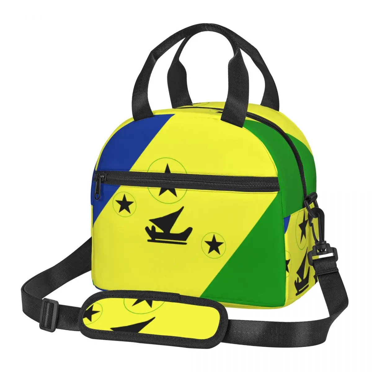 

Thermal Lunch Box Bag for Women Kids Flag Of Malampa Province Food Storage Container Travel Picnic Bento Bag