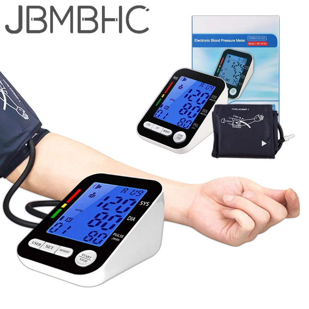 

Electric Digital Blood Pressure Device Automatic Tonometer USB Rechargeable Arm Tensiometer Portable Medical Esfigmomanometer