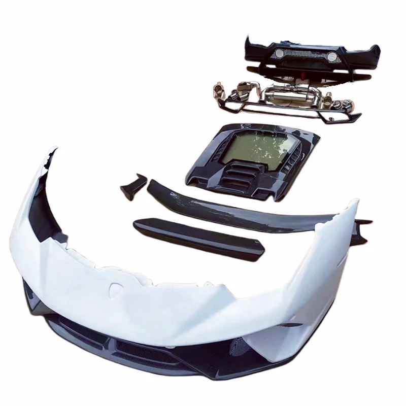 Передние и задние бамперы из сухого углеродного волокна в стиле P выхлопной