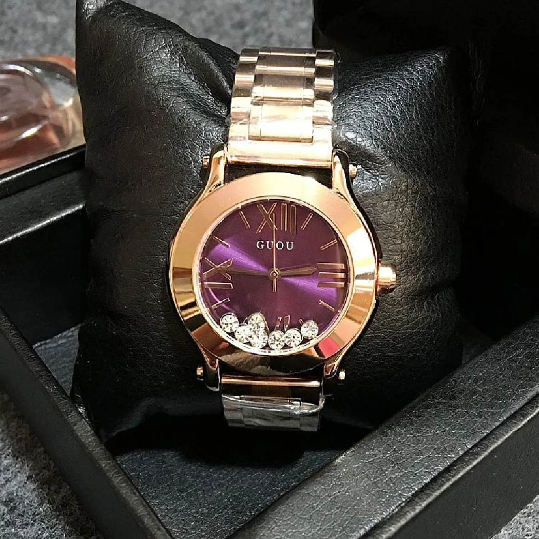 

NEW Wristwatches Quartz-Watches Waterproof Women's Watches Fashion Stainless Steel Band High-Grade Quicksand Diamond
