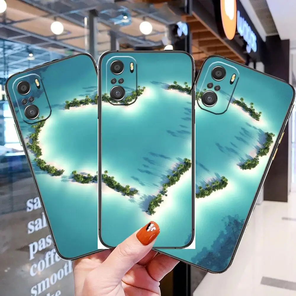 

Coastal warm wind Phone Case For xiaomi mi 11 Lite pro Ultra 10s 9 8 MIX 4 FOLD 10T 5g Black Cover Silicone Back Prett