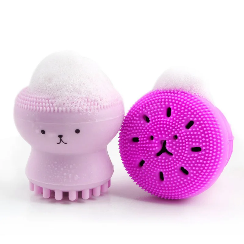 

Silicone Face Cleansing Brush Facial Octopus Shape Deep Pore Exfoliating Blackhead Face Scrub Washing Brush Makeup Tool