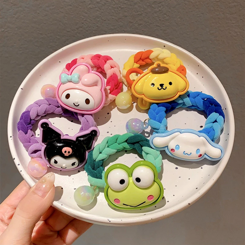

Милый Sanrio аниме My Melody Kuromi Cinnamoroll Милая мультяшная резинка для волос Милые простые аксессуары для волос милые вещи для девочек
