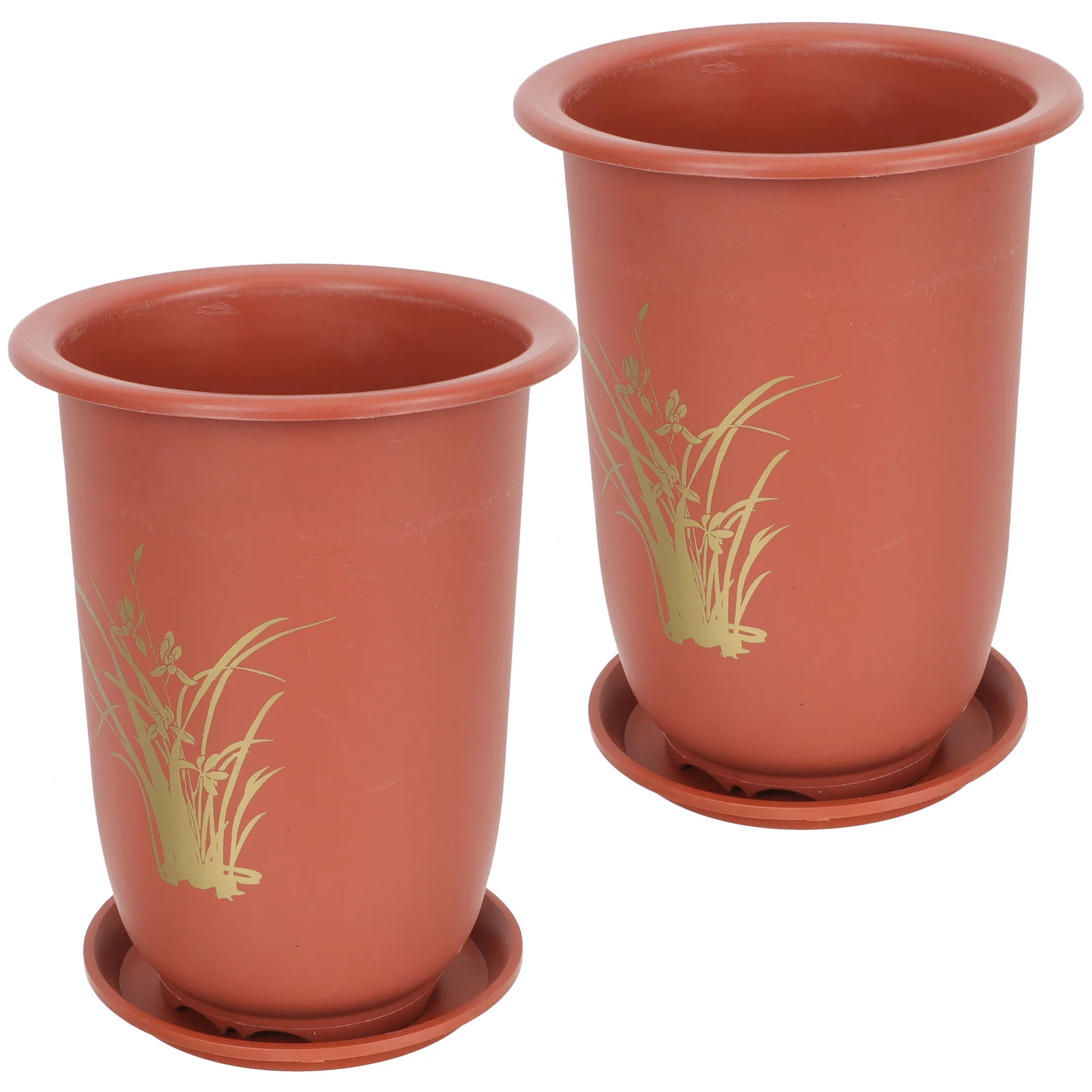 

2 Sets Big Orchid Pot Planting Flower Clay Flower Pots Indoor Household Decorative Clay Pots Live Planters Flowers Hydroponic