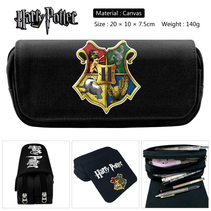 

New Harriese Magician Boy Hogwarts Badge Pencil Case Potter Students Around The Pencil Case Pencil Case Boy or Girl