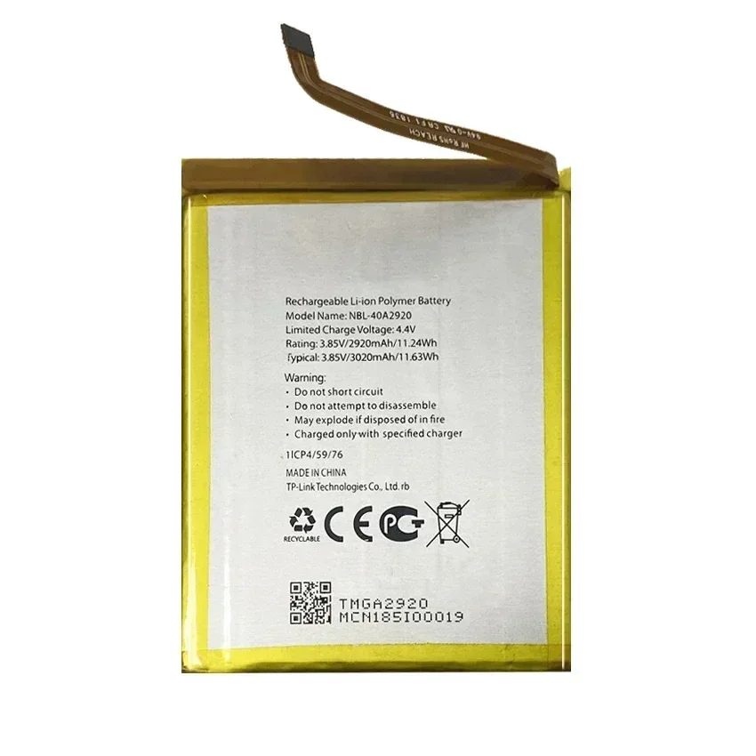 Аккумулятор Ykaiserin емкостью 3020 мАч NBL-40A2920 NBL40A2920 для TP-Link Neffos C9A TP706A TP706C Bateria