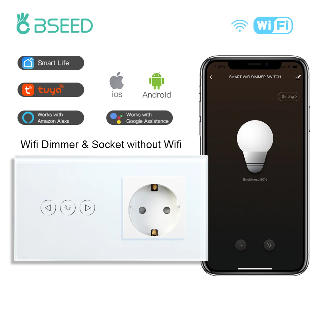 Сенсорный переключатель BSEED с Wi-Fi 16 А | Строительство и ремонт