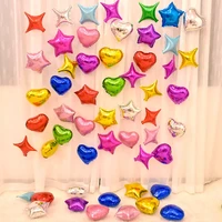 10pcslot 10inch heart foil balloons five pointed star helium globos birthday party wedding decoration kids toy inflated balls
