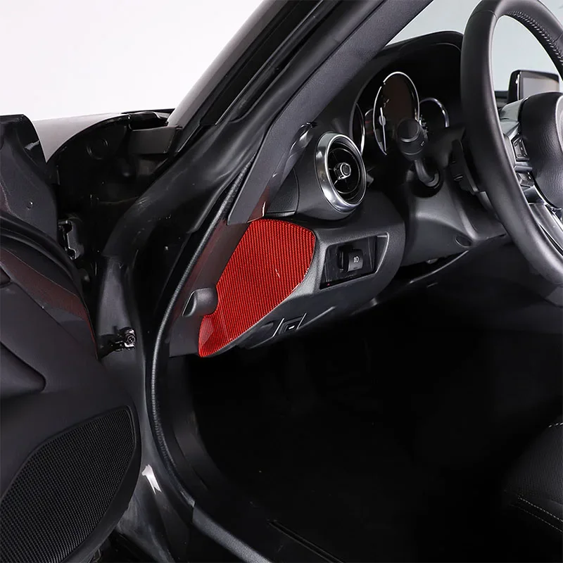 Для Mazda MX-5 ND 2016-2023 мягкое углеродное волокно приборная панель автомобиля боковая