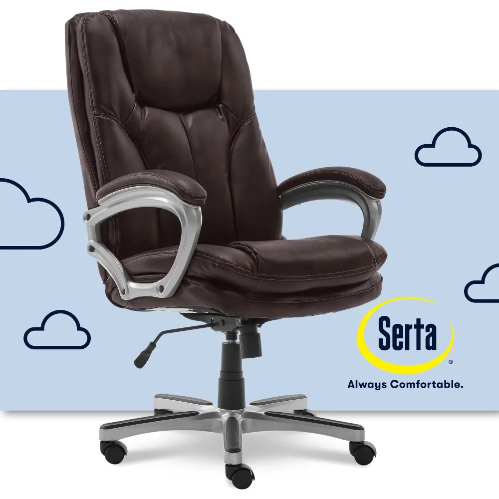 

Serta Puresoft Faux Leather Executive Big & Tall Office Chair - Roasted Chestnut