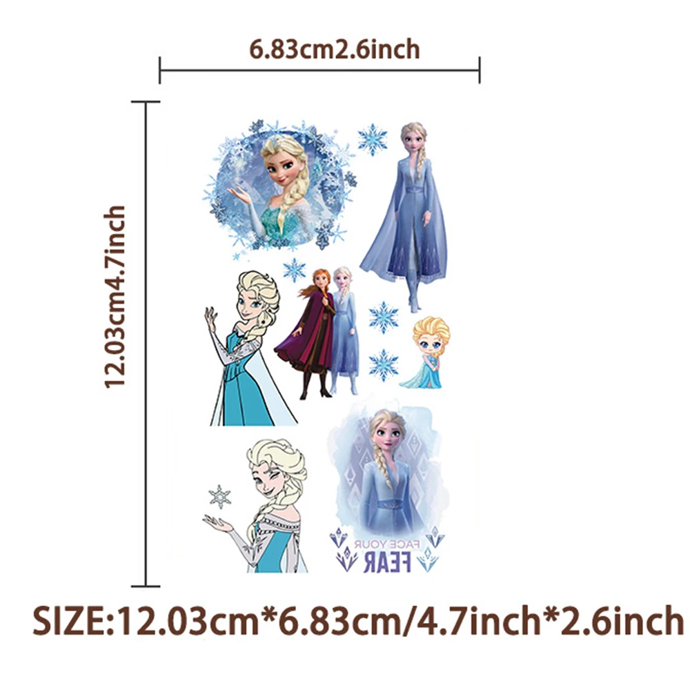 10 листов Диснеевская принцесса Микки Ститч Тату наклейки для детей