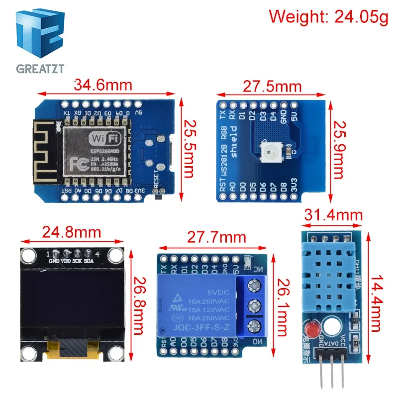 Фото WeMos D1 Mini ESP8266 ESP-12F Плата разработки Wi-Fi с CH340G USB Lua NodeMCU IOT 3,3 В, разъем для проектов IoT №2