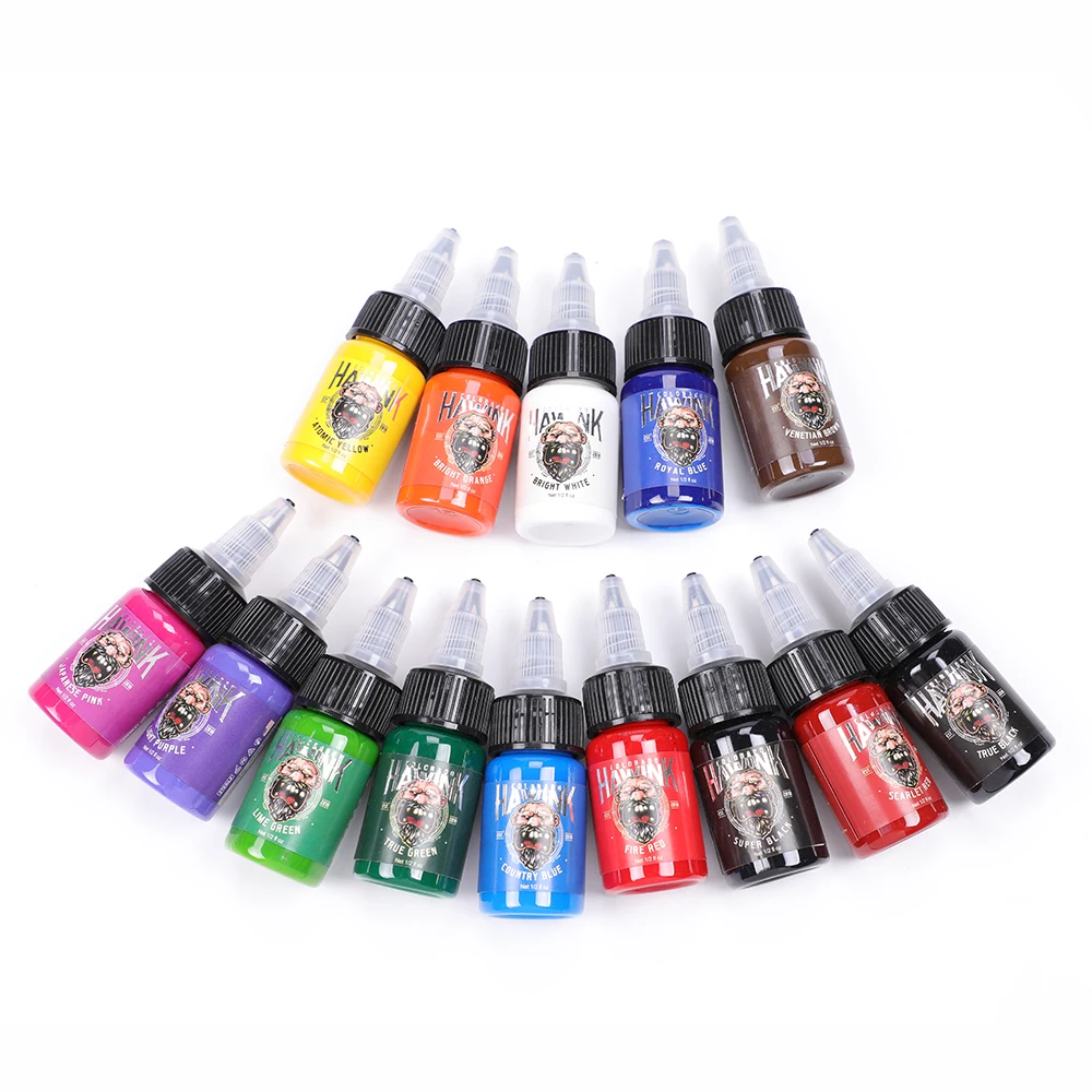

14pcs Body Painting Tattoo Ink Permanent Makeup Coloring Pigment Eyebrows Eyeliner Lip Body Art Tattoo Color Ink Set