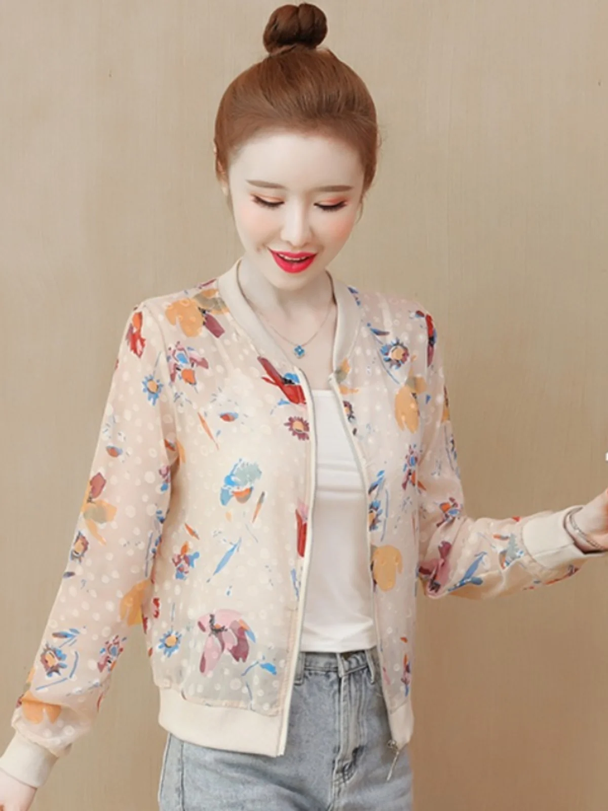 Защитная одежда от солнца женская летняя 2024 новинка свободное шифоновое пальто с