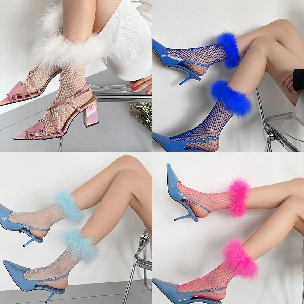 

1 пара, женские ажурные носки из искусственного меха