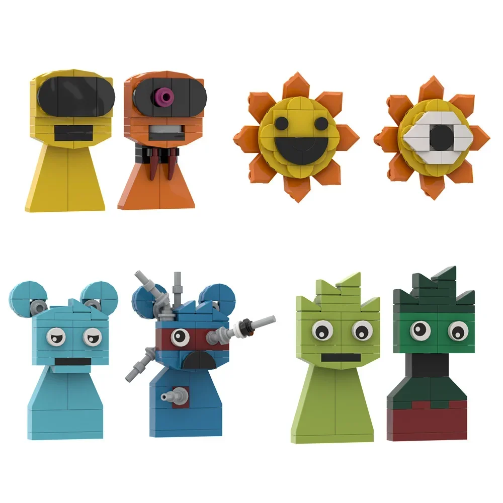 Gobricks MOC Incrediboxs Sprunkis Строительные блоки Музыкальные игры Модель солнечного цветка