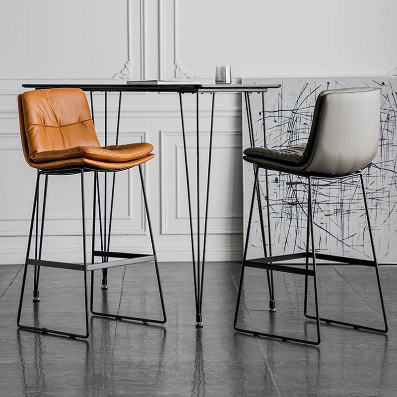 

Office High Bar Chairs Nordic Designer Make Up Luxury Modern Bar Chairs Throne Metal Interior Silla Bar Salon Furniture XY50BC