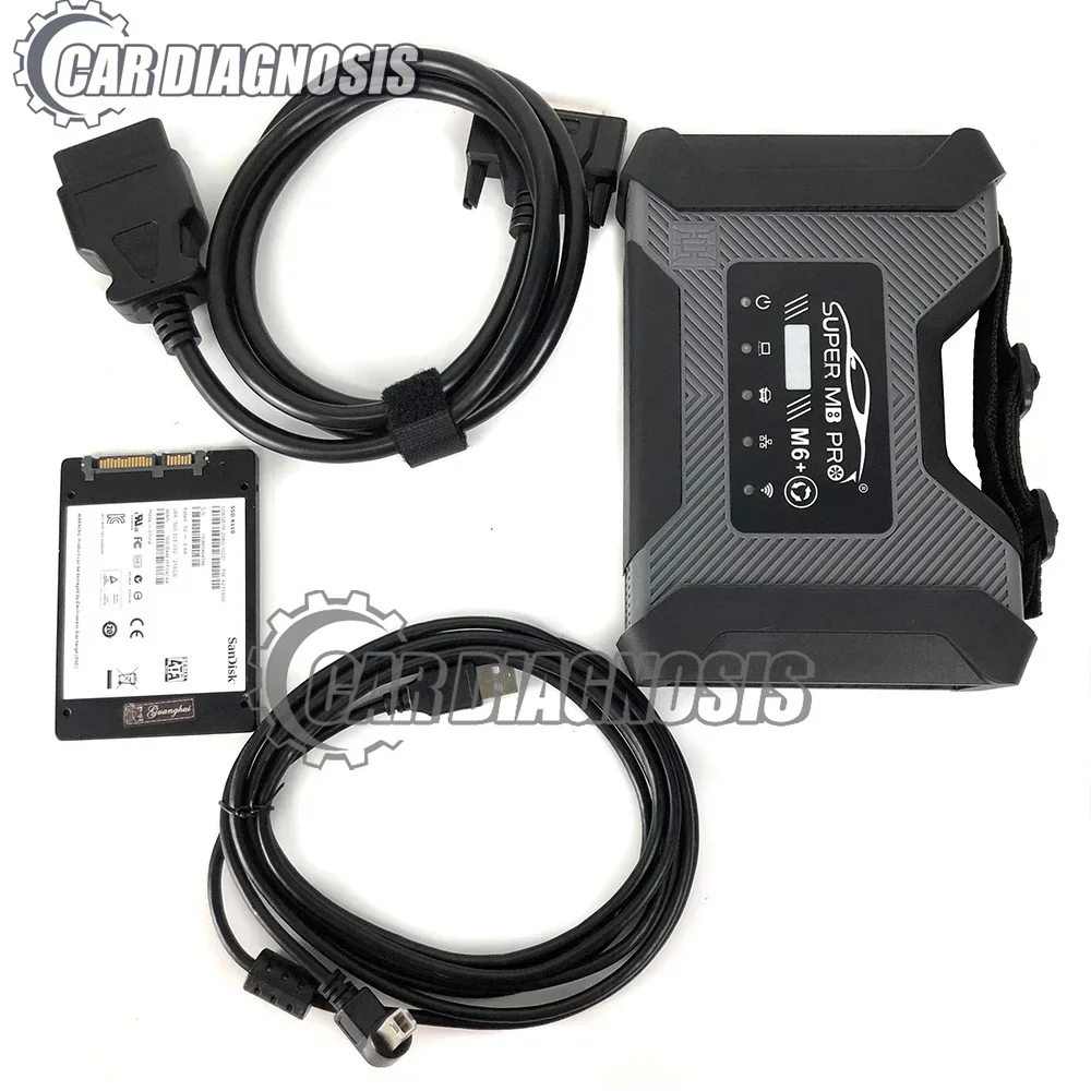 Фото Диагностический инструмент MB Super M6+ Pro Professional Connect MB Star M6 для Mercedes-Benz с поддержкой WiFi и DOIP XENTRY, подходит для легковых и грузовых автомобилей. №2