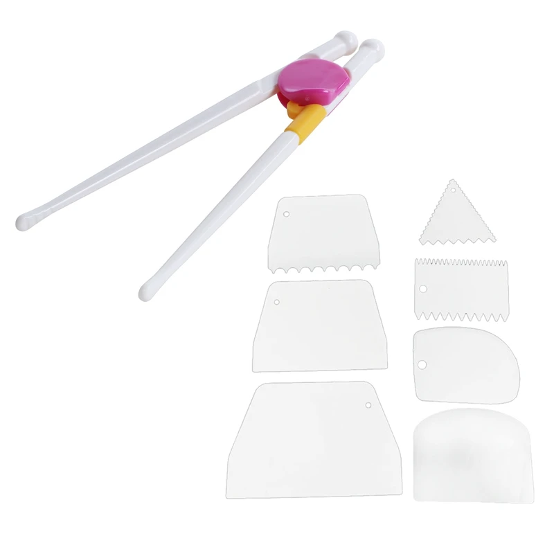 

1 пара, детские пластиковые палочки для еды, 7 шт.