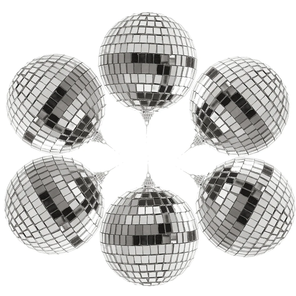 

Discoballs Mirror Tree Party Hanging Small Christmas Ornament Decoration Silver Pendants Glasses Topper Decorativeornaments