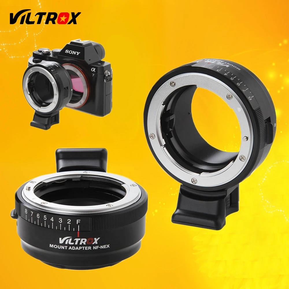 

Адаптер для объектива Viltrox с кольцом диафрагмы для штатива для Nikon F NF-NEX AI G объектив для Sony E Camera A9 A7SII A7RII NEX 7 A6500