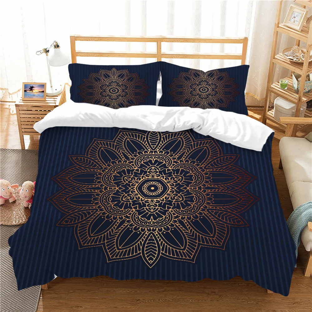 

3d Bohemian Duvet Cover set Comforter Bedding Sets Mandala Winter Bedsheet Pillowcase Queen King Size Bedlinen Bedspread
