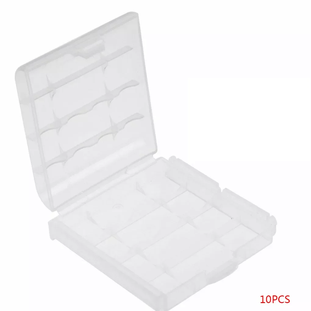 

Hard PP Plastic Clear Case Cover Holder AA/AAA Battery Storage Box Porttable Transparent Case