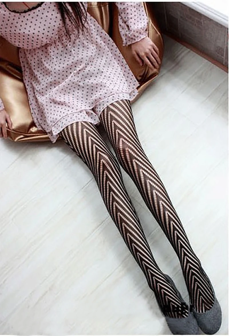 

Women Girls Goth Punk Sexy Lolita Fishnet Pantyhose Stockings Harajuku Arrowhead Hollow out Pattern Tights Mesh Socks Leggings