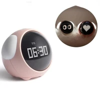 youpin official store cute expression alarm clock multifunction digital led voice controlled light thermometer home smart