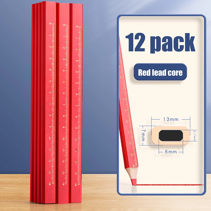 

KOQZM Эллиптические карандаши для деревообработки черные/красные