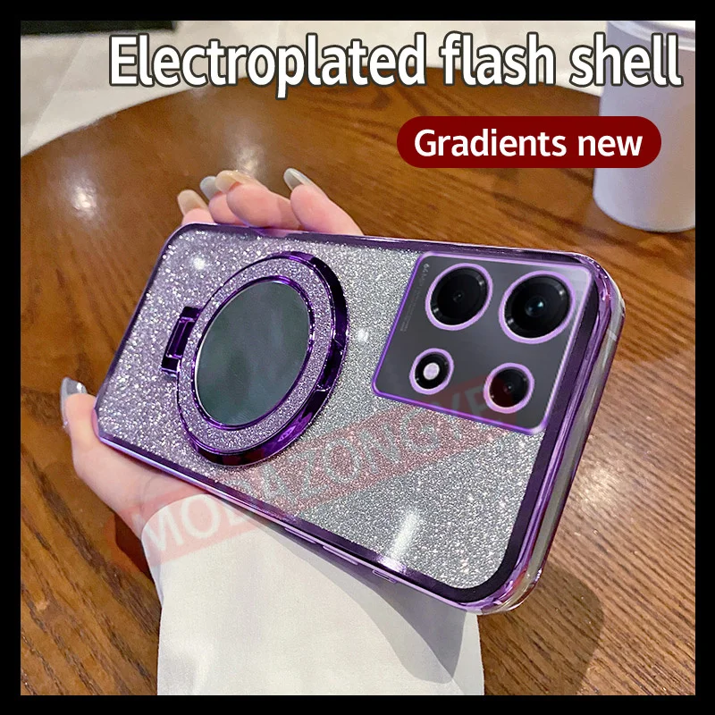 Для Infinix Note 30 5G чехол мягкий силиконовый гальванический TPU X6711 для телефона с