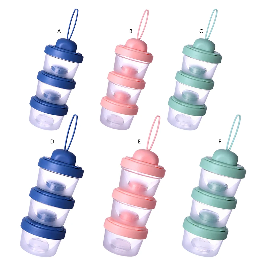 

Baby Milk Powder Portable Storage Box with Hanging Rope Container Moisture-proof Dispenser Accessories Noodle Blue 60ML