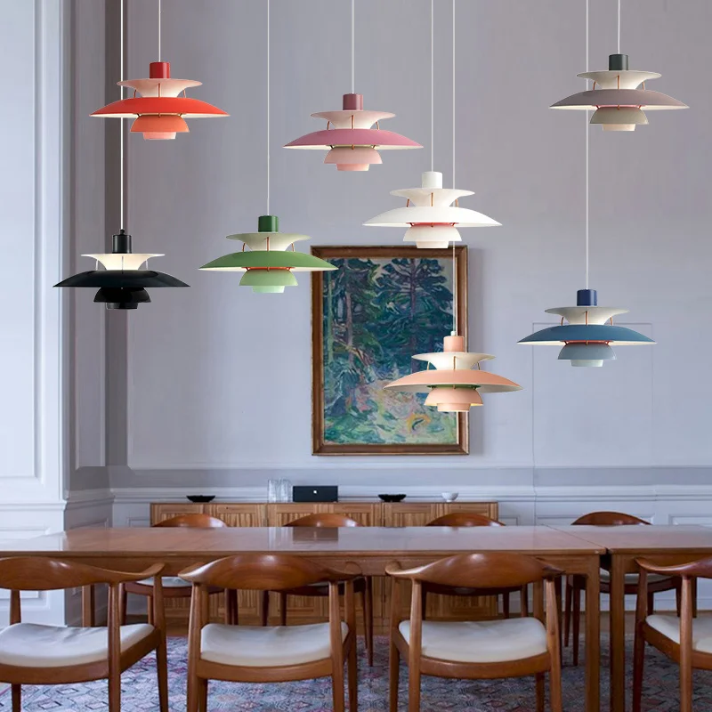 

Modern Dish-shaped Pendant Lights Nordic Chandelier Umbrella Led Hanging Lamp Dining Room Bedroom Bar Kitchen UFO Droplight