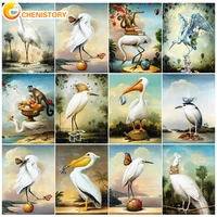 chenistory 60x75cm diy painting by numbers animal bird oil paint by numbers on canvas frameless digital hand painting wall art