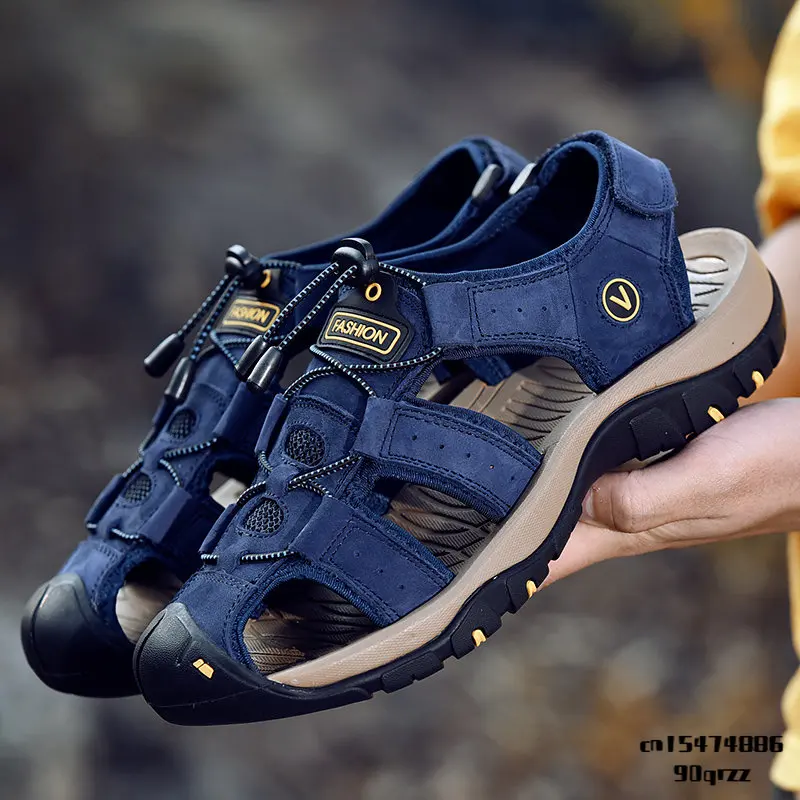 

Outdoor Sandals Summer Non-slip Lightweight Walking Hiking Shoes Men Breathable Beach Wading Shoes Training Sneakers Size 38-48